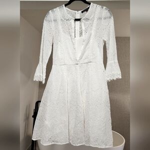 FRENCH CONNECTION white lace dress